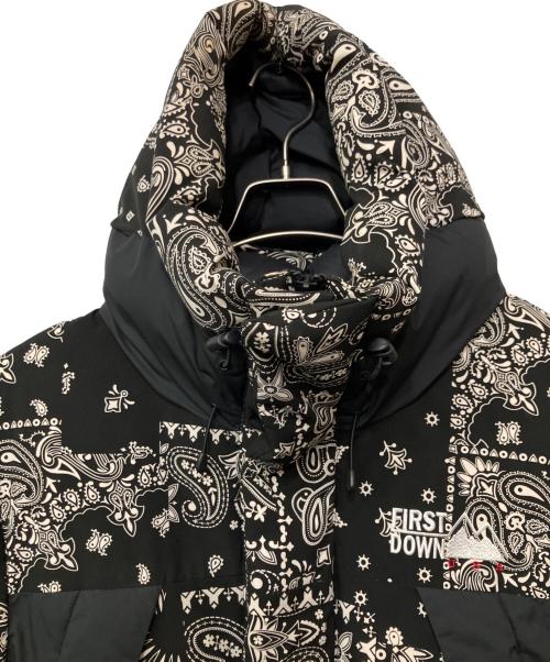 FIRST DOWN（ファーストダウン）FIRST DOWN (ファーストダウン) ダウンジャケット ブラック×ホワイト サイズ:Sの古着・服飾アイテム