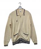 adidasアディダス）の古着「ニットジャケット」｜アイボリー