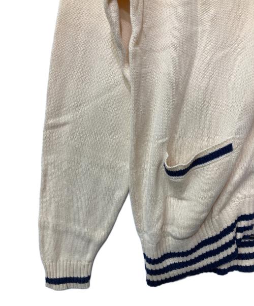 adidas（アディダス）adidas (アディダス) ニットジャケット アイボリー サイズ:M-Lの古着・服飾アイテム