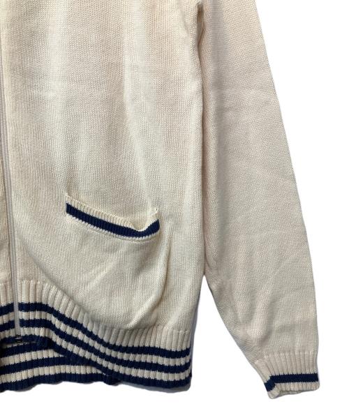 adidas（アディダス）adidas (アディダス) ニットジャケット アイボリー サイズ:M-Lの古着・服飾アイテム