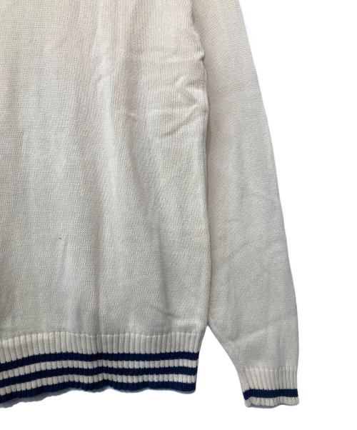 adidas（アディダス）adidas (アディダス) ニットジャケット アイボリー サイズ:M-Lの古着・服飾アイテム