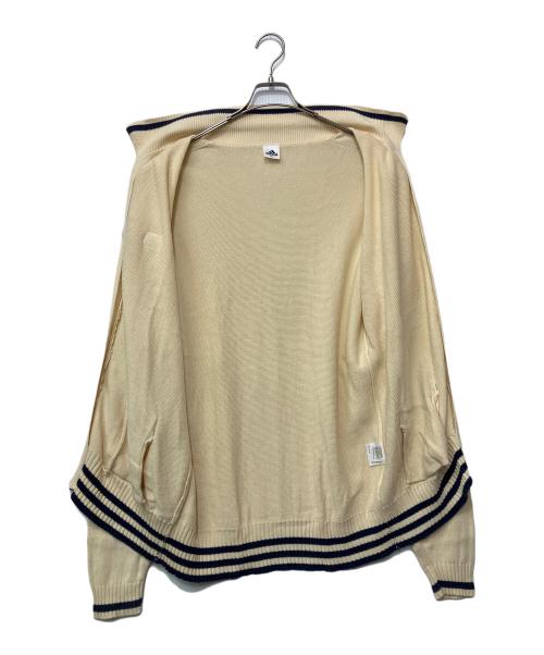 adidas（アディダス）adidas (アディダス) ニットジャケット アイボリー サイズ:M-Lの古着・服飾アイテム