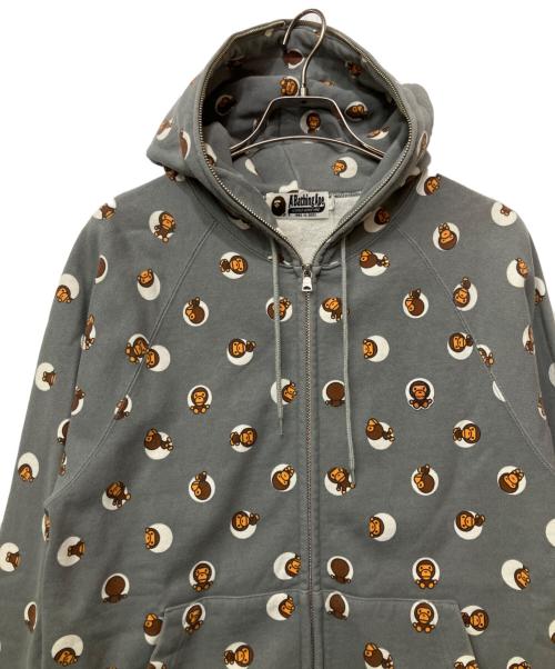 A BATHING APE（ア ベイシング エイプ）A BATHING APE (ア ベイシング エイプ) ジップパーカー グレー サイズ:Mの古着・服飾アイテム