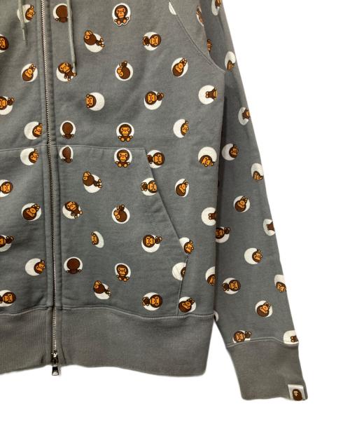 A BATHING APE（ア ベイシング エイプ）A BATHING APE (ア ベイシング エイプ) ジップパーカー グレー サイズ:Mの古着・服飾アイテム
