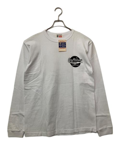 BUZZ RICKSON'S（バズリクソンズ）Buzz Rickson's (バズリクソンズ) PEANUTS (ピーナッツ) 長袖カットソー ホワイト サイズ:L 未使用品の古着・服飾アイテム