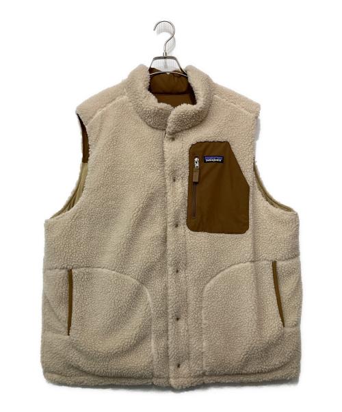 Patagonia（パタゴニア）Patagonia (パタゴニア) リバーシブル・ビビー・ダウン・ベスト ベージュ サイズ:XLの古着・服飾アイテム