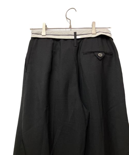 LE CIEL BLEU（ルシェルブルー）LE CIEL BLEU (ルシェルブルー) フォールドベルトトラウザー ブラック サイズ:36の古着・服飾アイテム