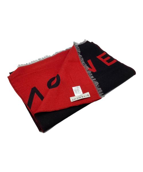 GIVENCHY（ジバンシィ）GIVENCHY (ジバンシィ) マフラー レッド×ブラックの古着・服飾アイテム