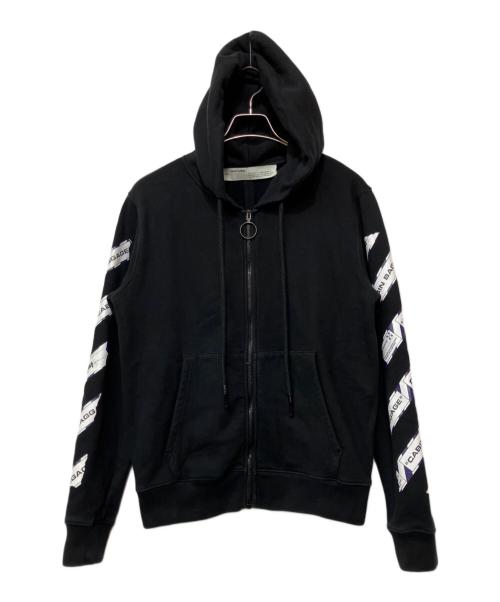 OFFWHITE（オフホワイト）OFFWHITE (オフホワイト) ジップパーカー ブラック サイズ:Sの古着・服飾アイテム