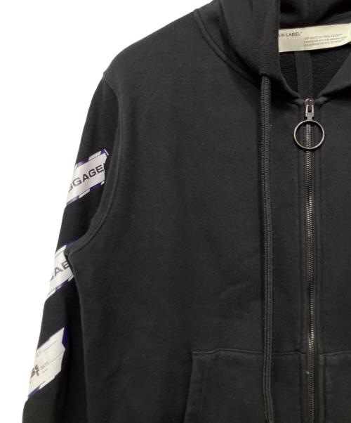 OFFWHITE（オフホワイト）OFFWHITE (オフホワイト) ジップパーカー ブラック サイズ:Sの古着・服飾アイテム