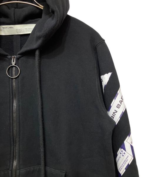 OFFWHITE（オフホワイト）OFFWHITE (オフホワイト) ジップパーカー ブラック サイズ:Sの古着・服飾アイテム