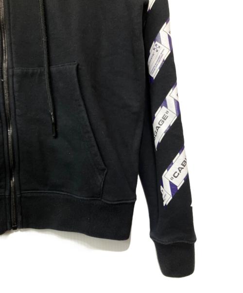 OFFWHITE（オフホワイト）OFFWHITE (オフホワイト) ジップパーカー ブラック サイズ:Sの古着・服飾アイテム
