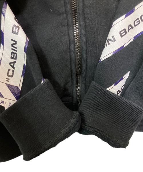 OFFWHITE（オフホワイト）OFFWHITE (オフホワイト) ジップパーカー ブラック サイズ:Sの古着・服飾アイテム