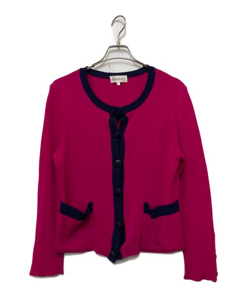Yves Saint Laurent（イヴサンローラン）Yves Saint Laurent (イヴサンローラン) カーディガン ショッキングピンク サイズ:Lの古着・服飾アイテム