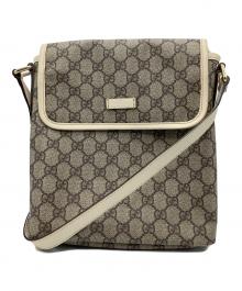 GUCCI（グッチ）の古着「GGスプリーム　ショルダーバッグ」｜ベージュ×ブラウン