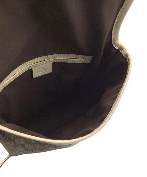 GUCCI（グッチ）GUCCI (グッチ) GGスプリーム　ショルダーバッグ ベージュ×ブラウンの古着・服飾アイテム