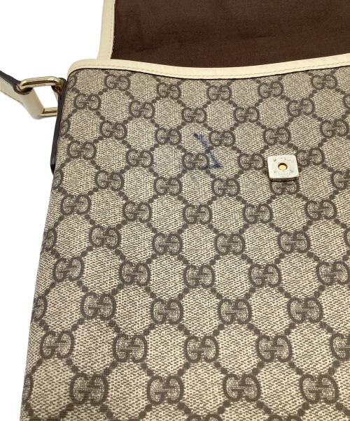 GUCCI（グッチ）GUCCI (グッチ) GGスプリーム　ショルダーバッグ ベージュ×ブラウンの古着・服飾アイテム