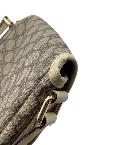 GUCCI（グッチ）GUCCI (グッチ) GGスプリーム　ショルダーバッグ ベージュ×ブラウンの古着・服飾アイテム