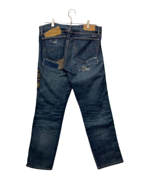 POLO RALPH LAUREN（ポロ・ラルフローレン）POLO RALPH LAUREN (ポロ・ラルフローレン) パッチワークデニムパンツ ブルー サイズ:W32の古着・服飾アイテム