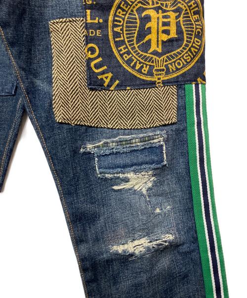 POLO RALPH LAUREN（ポロ・ラルフローレン）POLO RALPH LAUREN (ポロ・ラルフローレン) パッチワークデニムパンツ ブルー サイズ:W32の古着・服飾アイテム