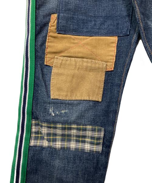 POLO RALPH LAUREN（ポロ・ラルフローレン）POLO RALPH LAUREN (ポロ・ラルフローレン) パッチワークデニムパンツ ブルー サイズ:W32の古着・服飾アイテム