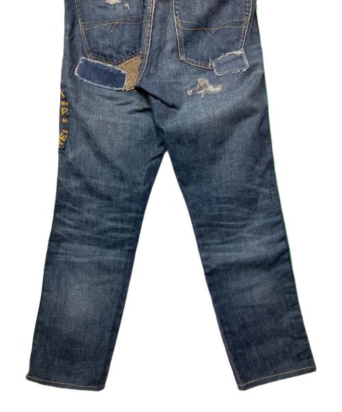 POLO RALPH LAUREN（ポロ・ラルフローレン）POLO RALPH LAUREN (ポロ・ラルフローレン) パッチワークデニムパンツ ブルー サイズ:W32の古着・服飾アイテム