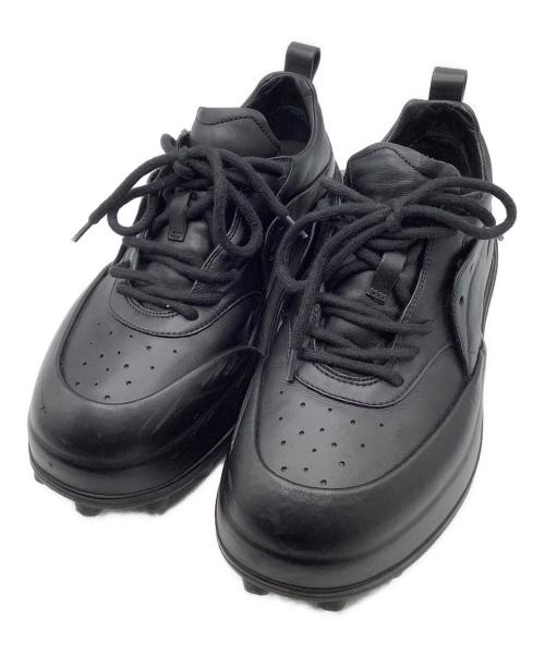 JIL SANDER（ジルサンダー）JIL SANDER (ジルサンダー) チャンキー トゥキャップ スニーカー ブラック サイズ:42の古着・服飾アイテム