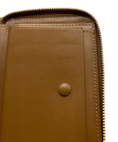 JIL SANDER（ジルサンダー）JIL SANDER (ジルサンダー) POCKET ZIP AROUND WALLET GIRO　ラウンドジップウォレット ブラウンの古着・服飾アイテム