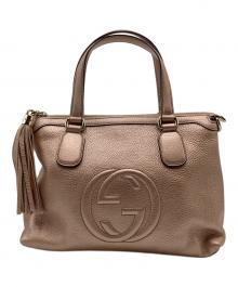 GUCCI（グッチ）の古着「ソーホー　インターロッキング　ハンドバッグ」｜ピンク