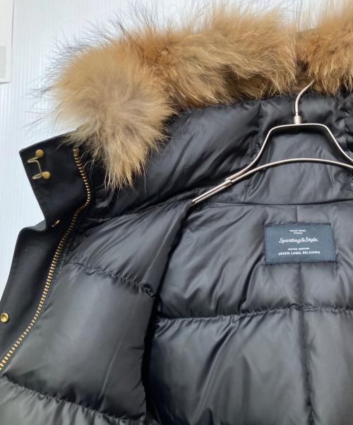 green label relaxing（グリーンレーベルリラクシング）green label relaxing (グリーンレーベルリラクシング) ダウンジャケット ブラック サイズ:40の古着・服飾アイテム