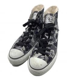 A BATHING APE×stussy（ア ベイシング エイプ×ステューシー）の古着「ハイカットスニーカー」｜グレー×ブラック×ホワイト