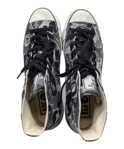 A BATHING APE（ア ベイシング エイプ）A BATHING APE (ア ベイシング エイプ) stussy (ステューシー) ハイカットスニーカー グレー×ブラック×ホワイト サイズ:27.5の古着・服飾アイテム