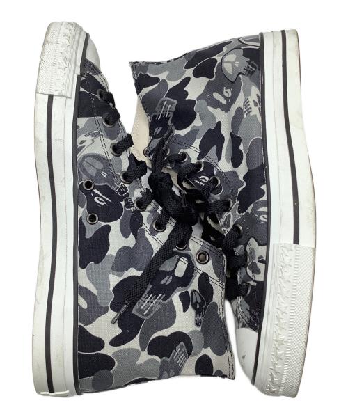 A BATHING APE（ア ベイシング エイプ）A BATHING APE (ア ベイシング エイプ) stussy (ステューシー) ハイカットスニーカー グレー×ブラック×ホワイト サイズ:27.5の古着・服飾アイテム