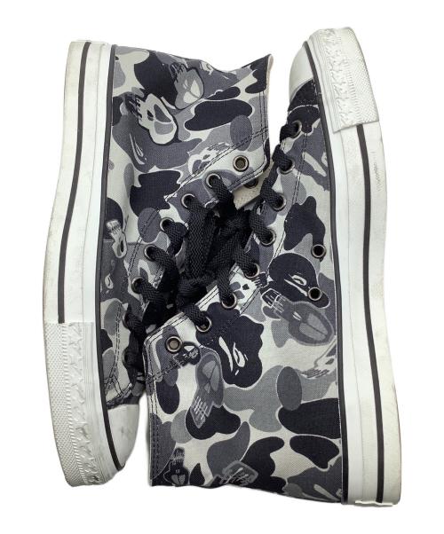 A BATHING APE（ア ベイシング エイプ）A BATHING APE (ア ベイシング エイプ) stussy (ステューシー) ハイカットスニーカー グレー×ブラック×ホワイト サイズ:27.5の古着・服飾アイテム