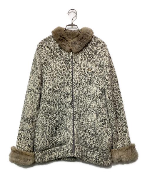 BURBERRY BLACK LABEL（バーバリーブラックレーベル）BURBERRY BLACK LABEL (バーバリーブラックレーベル) ジップニットジャケット グレー サイズ:2の古着・服飾アイテム
