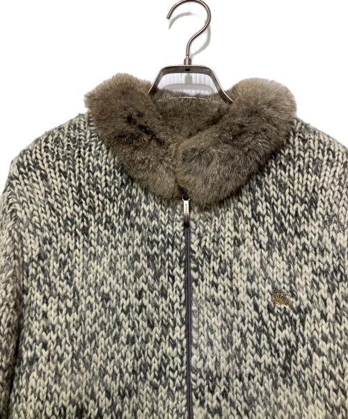 BURBERRY BLACK LABEL（バーバリーブラックレーベル）BURBERRY BLACK LABEL (バーバリーブラックレーベル) ジップニットジャケット グレー サイズ:2の古着・服飾アイテム