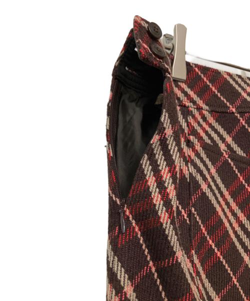 BURBERRY BLUE LABEL（バーバリー ブルー レーベル）BURBERRY BLUE LABEL (バーバリーロンドンブルーレーベル) チェックスカート ブラウン サイズ:38の古着・服飾アイテム
