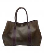 HERMESエルメス）の古着「ガーデンパーティMM　ハンドバッグ」｜ブラウン