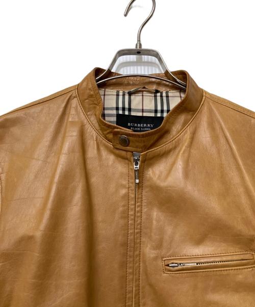 BURBERRY BLACK LABEL（バーバリーブラックレーベル）BURBERRY BLACK LABEL (バーバリーブラックレーベル) シングルライダースジャケット オレンジ サイズ:Lの古着・服飾アイテム