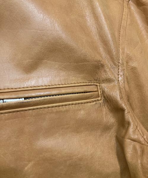 BURBERRY BLACK LABEL（バーバリーブラックレーベル）BURBERRY BLACK LABEL (バーバリーブラックレーベル) シングルライダースジャケット オレンジ サイズ:Lの古着・服飾アイテム