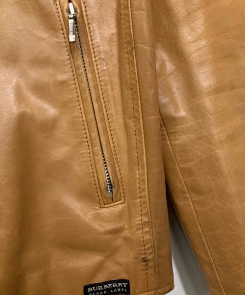 BURBERRY BLACK LABEL（バーバリーブラックレーベル）BURBERRY BLACK LABEL (バーバリーブラックレーベル) シングルライダースジャケット オレンジ サイズ:Lの古着・服飾アイテム