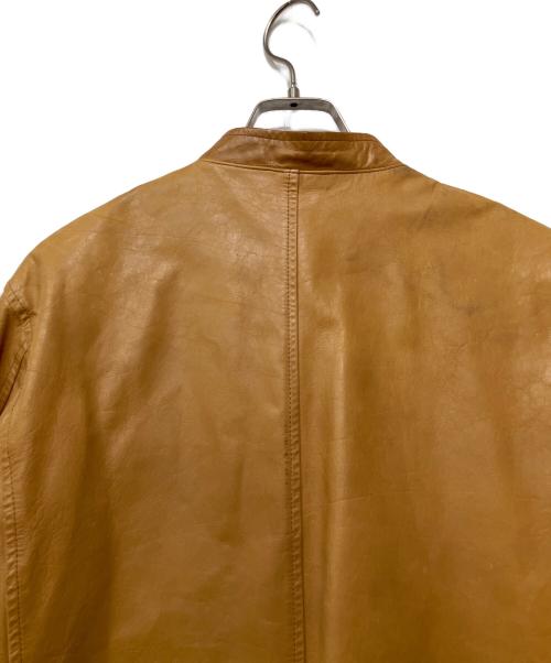 BURBERRY BLACK LABEL（バーバリーブラックレーベル）BURBERRY BLACK LABEL (バーバリーブラックレーベル) シングルライダースジャケット オレンジ サイズ:Lの古着・服飾アイテム