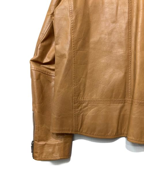 BURBERRY BLACK LABEL（バーバリーブラックレーベル）BURBERRY BLACK LABEL (バーバリーブラックレーベル) シングルライダースジャケット オレンジ サイズ:Lの古着・服飾アイテム