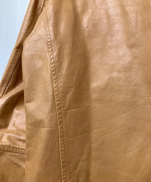 BURBERRY BLACK LABEL（バーバリーブラックレーベル）BURBERRY BLACK LABEL (バーバリーブラックレーベル) シングルライダースジャケット オレンジ サイズ:Lの古着・服飾アイテム