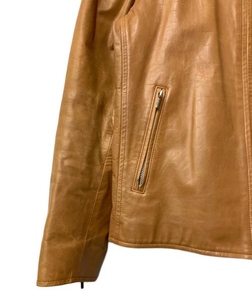 BURBERRY BLACK LABEL（バーバリーブラックレーベル）BURBERRY BLACK LABEL (バーバリーブラックレーベル) シングルライダースジャケット オレンジ サイズ:Lの古着・服飾アイテム