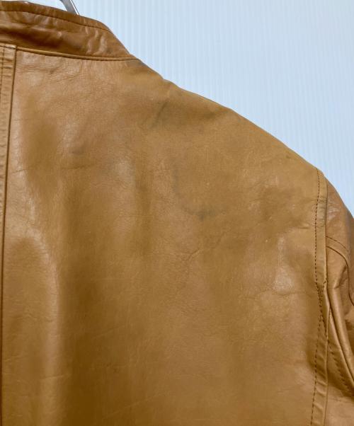 BURBERRY BLACK LABEL（バーバリーブラックレーベル）BURBERRY BLACK LABEL (バーバリーブラックレーベル) シングルライダースジャケット オレンジ サイズ:Lの古着・服飾アイテム