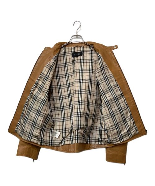 BURBERRY BLACK LABEL（バーバリーブラックレーベル）BURBERRY BLACK LABEL (バーバリーブラックレーベル) シングルライダースジャケット オレンジ サイズ:Lの古着・服飾アイテム