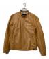 BURBERRY BLACK LABEL（バーバリーブラックレーベル）の古着「シングルライダースジャケット」｜オレンジ