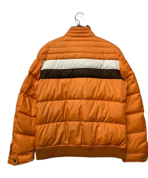 BURBERRY BLACK LABEL（バーバリーブラックレーベル）BURBERRY BLACK LABEL (バーバリーブラックレーベル) ダウンジャケット オレンジ×ブラウン サイズ:Lの古着・服飾アイテム