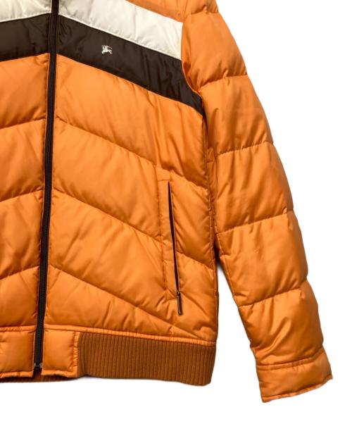 BURBERRY BLACK LABEL（バーバリーブラックレーベル）BURBERRY BLACK LABEL (バーバリーブラックレーベル) ダウンジャケット オレンジ×ブラウン サイズ:Lの古着・服飾アイテム